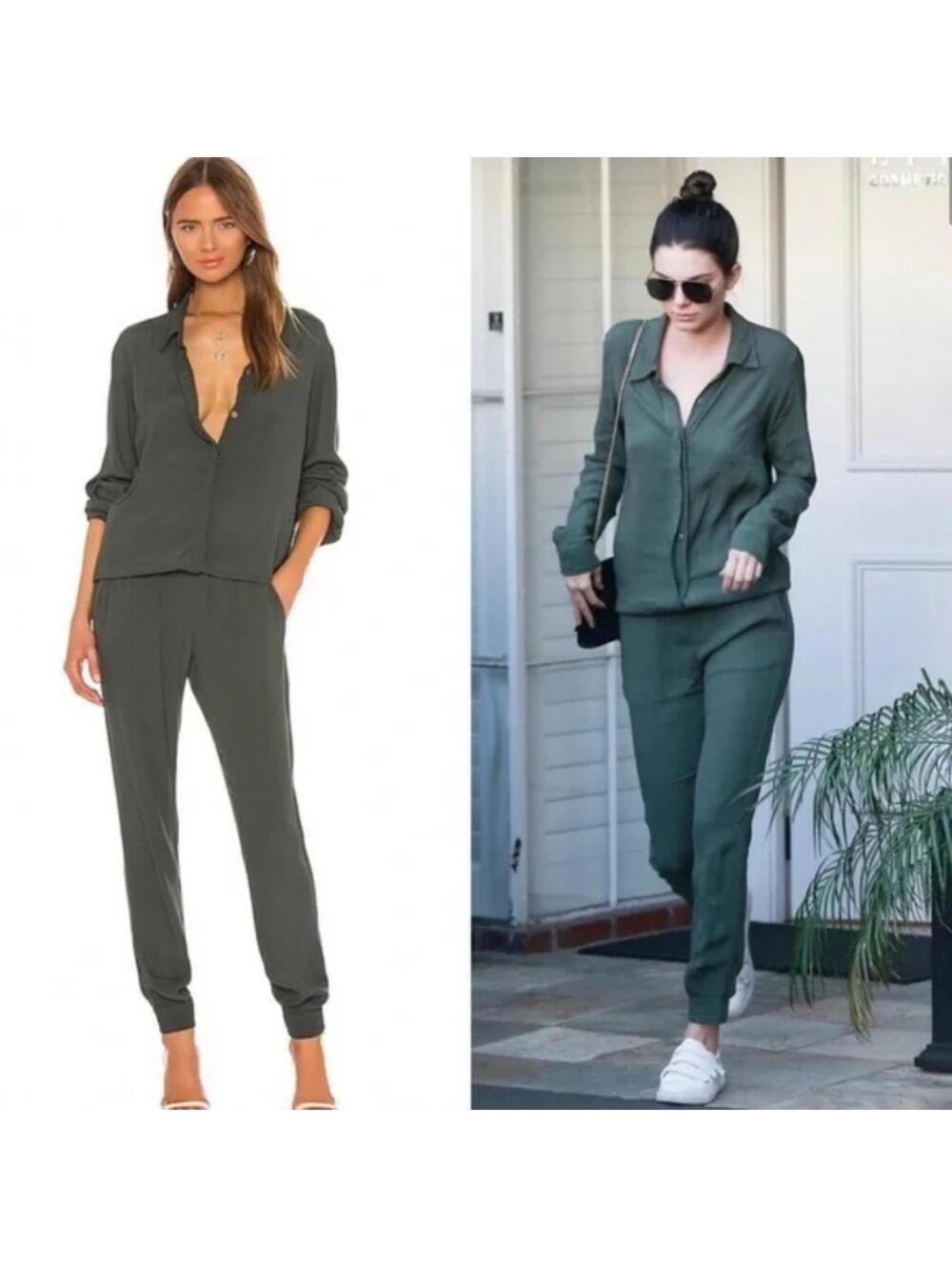 Monrow Olive Green Jumpsuit